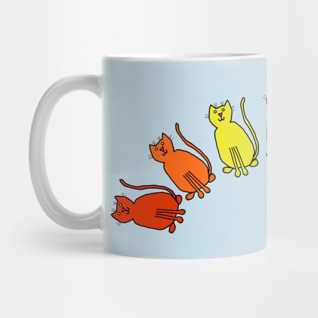 Cute Cats Rainbow by ellenhenryart